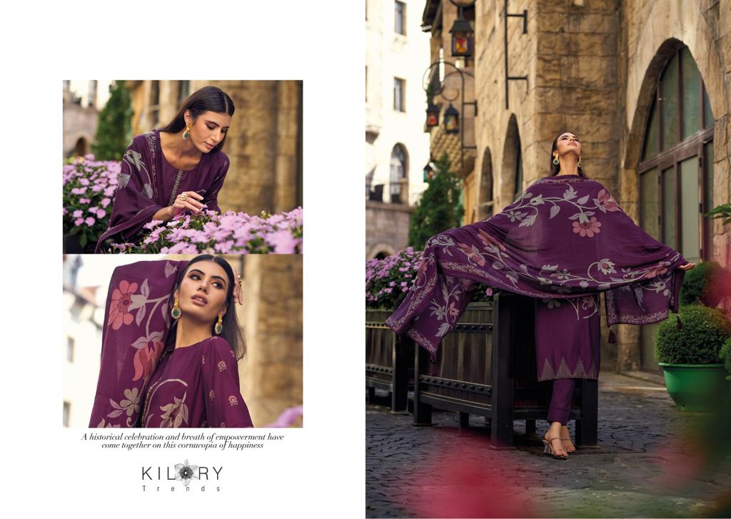 Kilory Zarina Pure Viscose Muslin Digital Printed Suits
